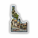 Vintage Idaho Map  Sticker (Peel N' Stick)